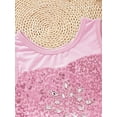 thumbnail image 5 of TTAO Girls Sequined Sleeveless Ballet Dance Leotard Tutu Skirted Dress Ballerina Costumes Pink 8, 5 of 7