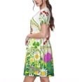 thumbnail image 2 of Balery Plants and Insects Vestidos sueltos de manga corta para mujer, vestidos de verano 2025, vestidos casuales de corte A con vuelo., 2 of 6