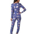 thumbnail image 3 of Munki Munki Ladies' 3-Piece Pajama Set Size: XL, Color: Blue, 3 of 5