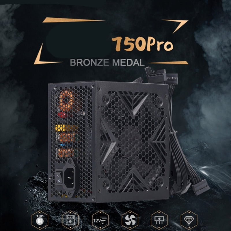 PC Power Supply 550W/650W/750W with 120mm Quiet Fan for Gaming Computers