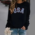 thumbnail image 4 of BSDJILFG USA Sweatshirts for Women,Long Sleeve Patriotic Crewneck Oversized Sweatshirts,Birthday Gifts for Friends, 4 of 5