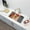 White, variant on Stylish Dual Mount 32" White Composite Granite Single Bowl Kitchen Sink with 4 accs S-832WH