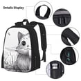 thumbnail image 3 of Balery Cute Cat Meadow Sketch Mochila escolar 3 en 1 para niños: mochila resistente con lonchera térmica y estuche para lápices. Mochila escolar para niños y niñas., 3 of 7