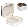 thumbnail image 2 of Retro Cat Travel Portable Square Jewelry Box Organizer for Girls and Women - Rings Earrings Necklaces Bracelets Storage Display Case, 2 of 7