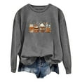 thumbnail image 1 of EHQJNJ Sweat-Shirt Femme Graphique Col Rond Automne Décontracté Ample Imprimé Citrouille Boisson Sweat-Shirts Femmes Surdimensionné Col Rond Sweat-Shirt Femmes, 1 of 3
