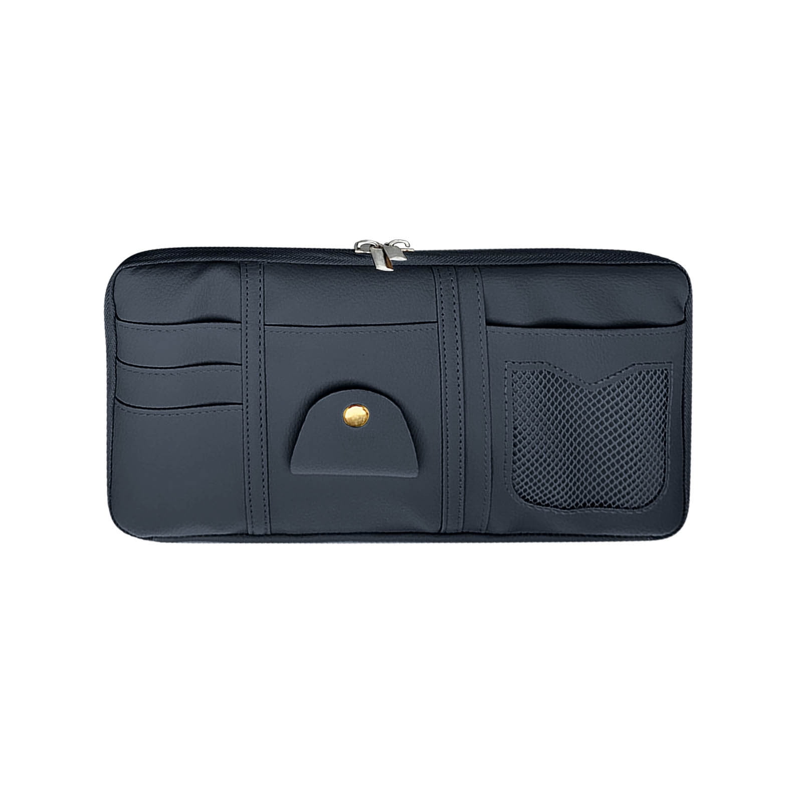 Organisateur De Pare-Soleil Voiture - Porte-Lunettes, Cartes Et Documents - Cuir PU - 31x15,5 Cm