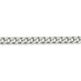thumbnail image 2 of 925 Sterling Silver 7mm Curb Chain Necklace Pendant Charm Beveled, 2 of 9