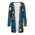 thumbnail image 4 of Puntoco Blusa Tipo Cárdigan Informal De Manga Larga Con Bolsillos Y Estampado Para Mujer A La Moda, 4 of 5