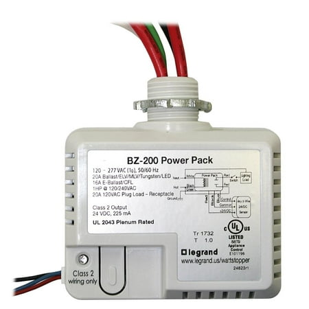 Watt Stopper 93803 - 200W POWER PACK - 120-277V   BZ-200 Occupancy (Best Occupancy Sensor For Bathroom)