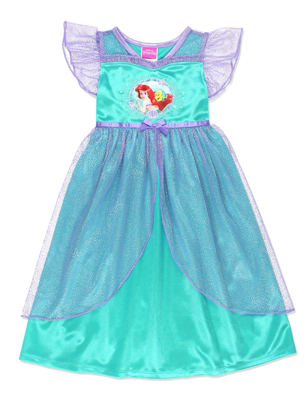 Disney Store Princess The Little Mermaid Ariel Nightgown Pajama Girl 4 5/6 