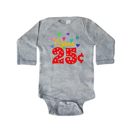

Inktastic Valentine’s Day Kisses 25 Cents Gift Baby Boy or Baby Girl Long Sleeve Bodysuit