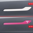 thumbnail image 5 of IPG for Tesla Model 3 Door Handle Decal Sticker Wrap Kit (Set of 4) with Tesla Logo (Gloss Pink), 5 of 6