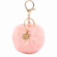 thumbnail image 2 of Snowflake Plush Keychain - Korean Pink, 2 of 10