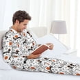 thumbnail image 6 of Lsque Halloween Dachshund Pattern Long Sleeve Pajama Set for Men - Soft 2-Piece Sleepwear and Loungewear Set with Pockets, Comfy Nightwear-Large, 6 of 7