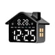 thumbnail image 4 of Reloj despertador electrónico con forma de casa, decoración para el hogar, ajuste de brillo y luz nocturna. luz blanca, 4 of 9