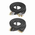 thumbnail image 3 of 3RCA Male to 3 Male RCA Audio Stereo Subwoofer Cable Auxiliary Cord for Home Theater, HDTV, Amplifiers, HiFi Systems, 3 of 9