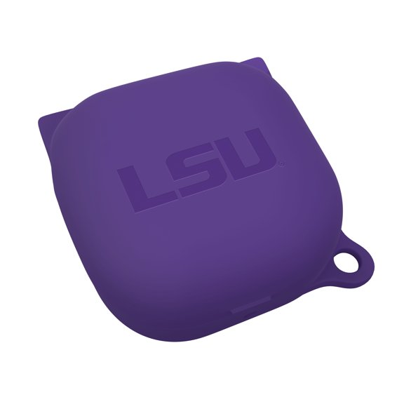 LSU Tigers Engraved Silicone Case Cover for Samsung Galaxy Buds Pro (Purple)