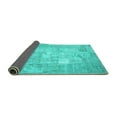 thumbnail image 2 of Ahgly Company Indoor Rectangle Patchwork Turquoise Blue Transitional Area Rugs, 3' x 5', 2 of 4