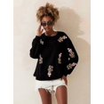 thumbnail image 5 of Sudadera con capucha y parches de purpurina, camiseta vintage con hombre de jengibre, ropa de calle de manga larga, ropa para mujer, camiseta navideña, top de otoño e invierno, 5 of 5