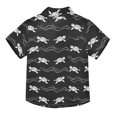 thumbnail image 2 of Dailycode Small Short Sleeve Button Down Shirts Turtles Swing Line Casual Shirt 3-10 Years, 2 of 9