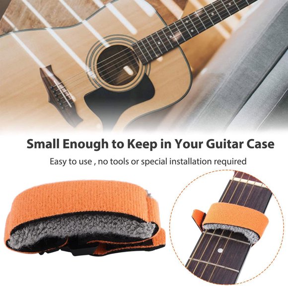 LJNYFDC Guitar Strings Mute Tool Guitar Strings Mute Dampener Ukulele Bass Acoustic Electric Fretboard Muting Strap Wrap Muter Noise Reducer Musical Accessory