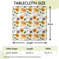 thumbnail image 2 of White Butterfly Sunflower Pattern Square Fitted Tablecloth with Elastic Edge,Square Table Cover,Washable Elastic Table Cover for Home Kitchen Party Decor 36"x36", 2 of 6
