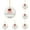 White*5, variant on My First Valentine's Day" Round Acrylic Ornament (5-Pack) - 3.14in Valentine's Day Decor, Couple Keepsake for Dating Anniversary,White