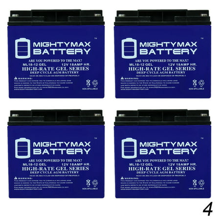 12V 18AH GEL Replacement Battery for Odyssey PC680 - 4 Pack
