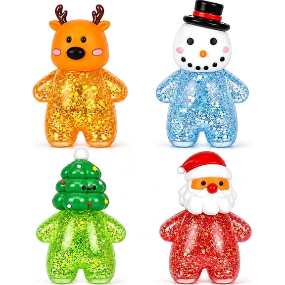 FufuCrick Christmas Squishy 1-Pack Office Accessory Squishy Tactile Sensory Gadget Desk Ornament Decor for Adult Workspace