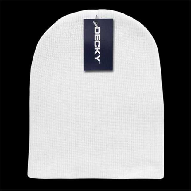 Decky 614-WHT Bonnets Courts en Acrylique, Blanc