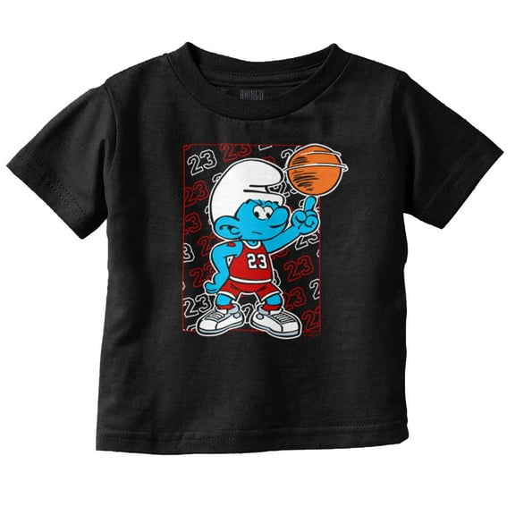 The Smurfs Athlete Basketball Player Toddler Boy Girl T Shirt Infant Toddler Brisco Brands 6M
