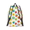 thumbnail image 3 of Daiia Cartoon Flowers Vintage Canvas Backpack for Men and Women ,Hiking Backpack,Travel Laptop Bag for School,Large Capacity Backpack, 3 of 8