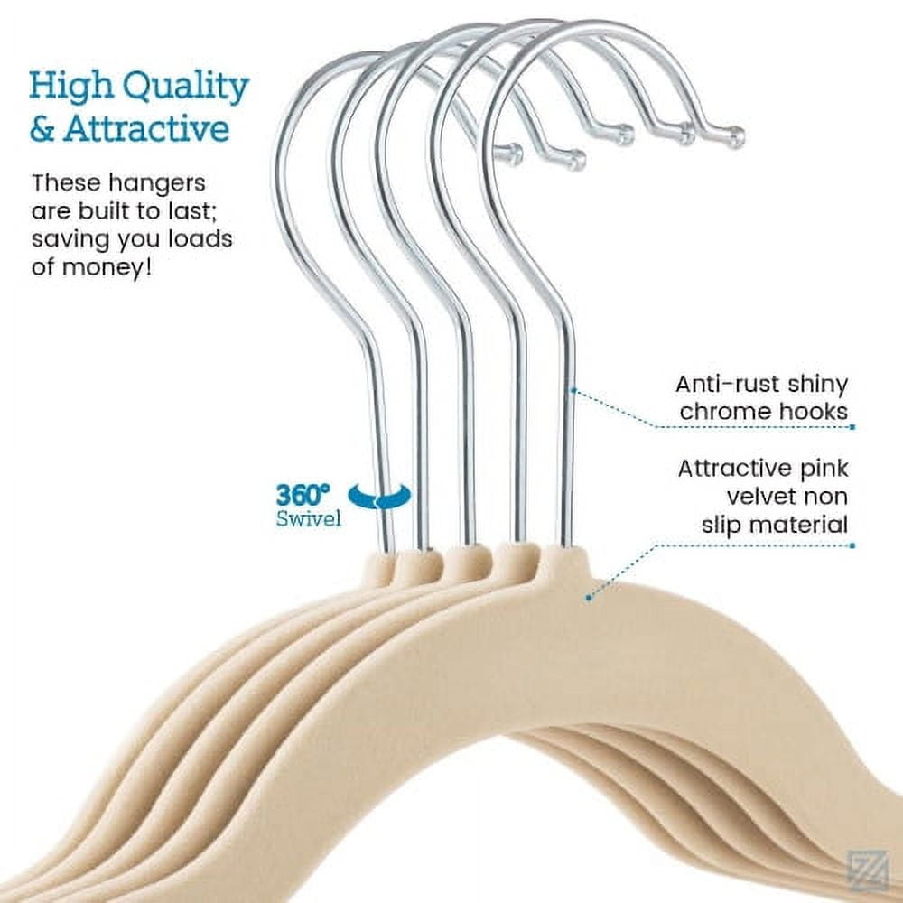 50pk Waverly Teal Velvet Hangers Non-Slip – Slim Profile, Maximize Clo