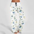 thumbnail image 1 of MKLEKYY Leggings deportivos para mujer, cintura alta, bolsillos, cintura elástica, estampados, pantalones de yoga sueltos, pantalones largos casuales 1715, 1 of 4