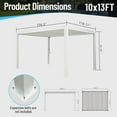 thumbnail image 4 of Domi Outdoor Living 10x13FT Louvered Pergola with Adjustable Steel Roof, Durable Metal Frame, Efficient Drainage System for Backyard, Garden and Lawn, White, 4 of 9