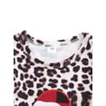 thumbnail image 6 of Toddler Kids Baby Girl Christmas Outfits Santa Claus Leopard Long Sleeve Shirt Tops Pants 2Pcs Christmas Set, 6 of 6