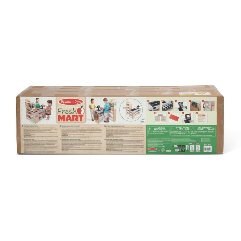 Melissa & Doug Freestanding Wooden Fresh Mart Grocery Store - FSC Certified