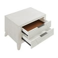 thumbnail image 3 of Zine Nightstand- 2 Drawers- Antique White Oak Wood- Flat Black Handles, 3 of 6