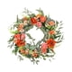 thumbnail image 2 of Corona de hojas de peonía de simulación, corona de puerta delantera, corona de flores artificiales para decoración del hogar de verano, para, 2 of 9