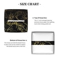 thumbnail image 5 of Lsque Gold Gloss Outline Floral Printed Tissue Box Cover Holder, Facial Paper Organizer Dispenser,Square with Bottom Belt, PVC Leather Decorative Organizer, 5 of 8