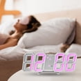 thumbnail image 3 of Mistaha 3D Led Wall Clock Date Temperature Display Digital Alarm Clock for Home Living Room, 3 of 8