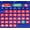 Blue, variant on Black Calendar Pocket Chart with 76 Cards,(68 Illustrated Activity Cards, 8 Dry Erasable Flash Cards and 3 Hooks) 20" X 19"