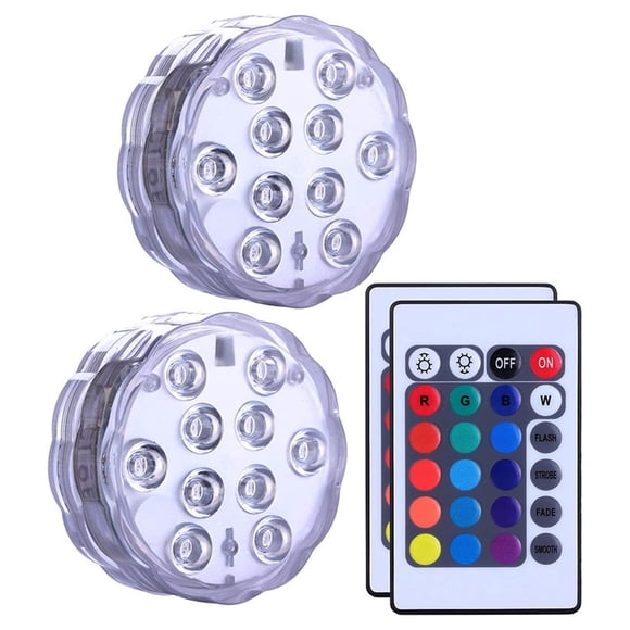 Submersible LED Lights with Remote RF Full Waterproof Pool Lights for Pool Color Changing Underwater Lights