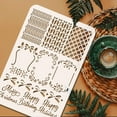 thumbnail image 3 of 1Pc Layerd Tags Stencil Lattice Stencils Flower Border Stencils Plastic Happy Birthday Happy Holiday Merry Christmas Stencils, 3 of 9