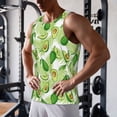 thumbnail image 5 of Logiee Avocado And Tropical Palm Leaves Print Men's Workout Tank Top,Quick Dry Workout Tank Top,Gym Muscle Tee,Fitness Bodybuilding Sleeveless T Shirt-3X-Large, 5 of 7