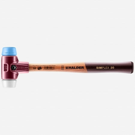UPC: 4030618302254 | Halder Simplex Mallet with Soft Blue Rubber/Superplastic Inserts and Cast Iron Housing 1.18 / 11.99 oz.