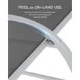 thumbnail image 1 of 3-Piece Outdoor Chaise Lounge Chair Set – Adjustable Aluminum Recliners with Table – Heavy-Duty, Weather-Resistant for Poolside, Patio, Garden, Beach, Grey, 1 of 8