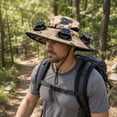 thumbnail image 5 of Wide Brim Solar Fan Sun Hat For Men, Breathable Sun Protection Cooling Cap With 3 Solar Fan, USB Rechargeable Fan Sun Hat For Fishing Hiking Camping, 2 Charging Mode Outdoor Summer Sun Hat, 5 of 5