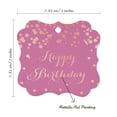 thumbnail image 7 of Inkdotpot Hang Tags Happy Birthday Favor Bracket Shape Gift Tags Real Rose Gold Foil Bonbonniere Tag Pack Of 50, 7 of 7
