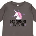 thumbnail image 4 of Inktastic My Nonni Loves Me Girl Unicorn Girls Long Sleeve Toddler T-Shirt, 4 of 5